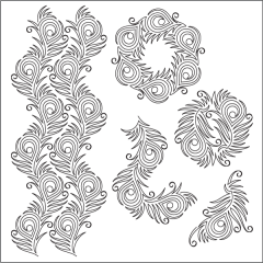 Peacock Plumes - Set