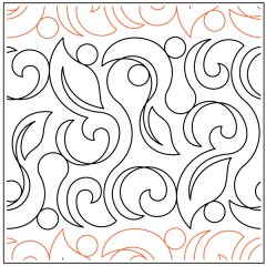 Posy Swirls - Pantograph
