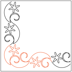 Snowflake Flurry - Border - Corner