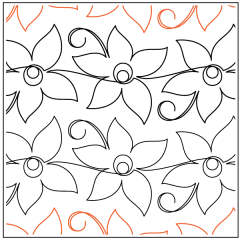 Spider Lily - Border - Pantograph