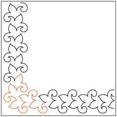 Trumpet Vine - Border - Corner