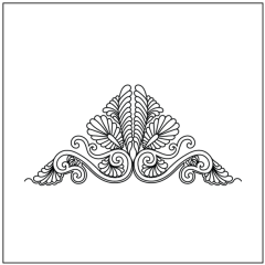 Victorian Peacock - Triangle Block #3