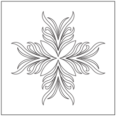 Wavy Frawns - 8 Point Star Block