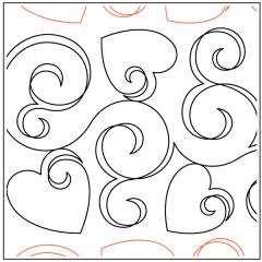 Hearts N Curls - Pantograph