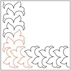 Heraldic Hearts - Border - Corner