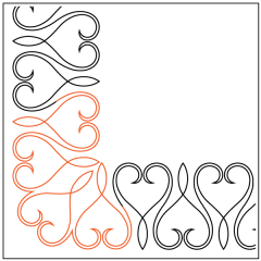 Lace Heart - Border - Corner