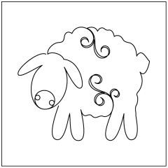 Moo, Ewe, and Piggy 2 - Ewe - Motif
