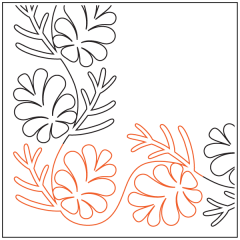 Pine Cone Sprig - Border - Corner