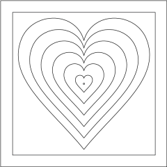 Stacked Heart - Block - Design Board