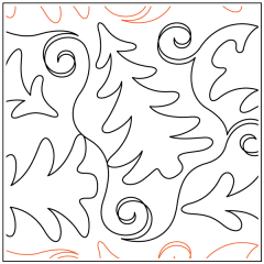 Tossed Pines N Curls - Pantograph