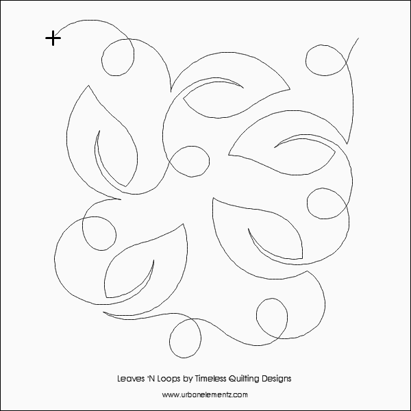 leaves-n-loops-pantograph for Continuous Line Free Printable Quilting Stencils Leaves 'N Loops - Pantograph for Continuous Line Free Printable Quilting Stencils