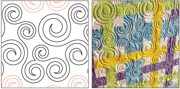 Denise's Spirals Dual Pattern Image