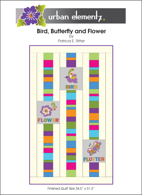 Bird, Butterfly and Flower - Applique Quilt Pattern