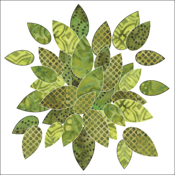 Bohemian Chic - Leaves - Batik - Applique